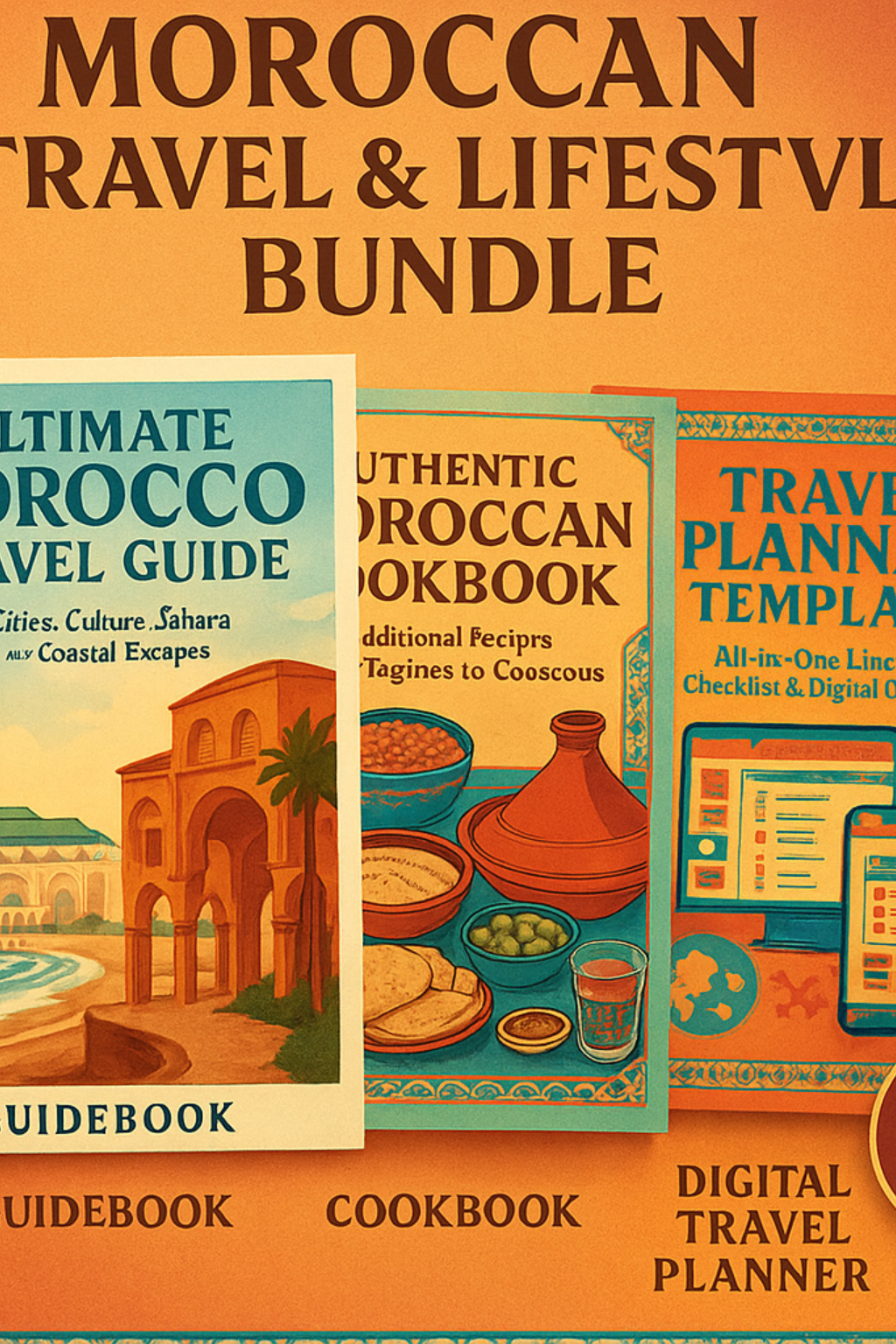 Moroccan Travel & Lifestyle Bundle – Guidebook, Cookbook & Digital Planner