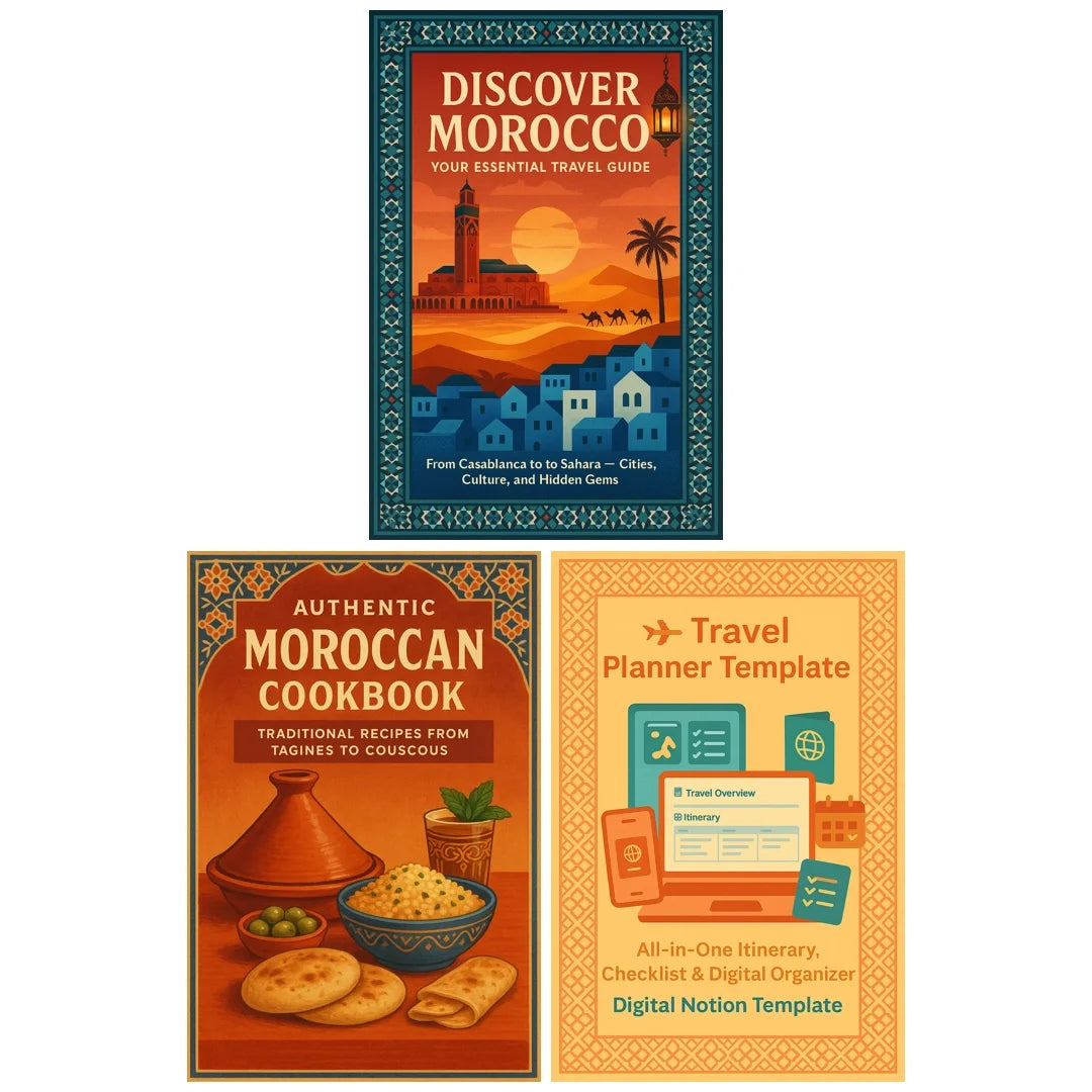Moroccan Travel & Lifestyle Bundle – Guidebook, Cookbook & Digital Planner